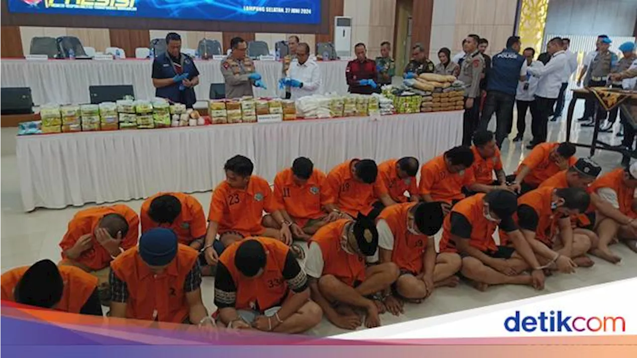 49 Orang Ditangkap dan 147 Kg Sabu Dimusnahkan, Ada Jaringan Fredy Pratama