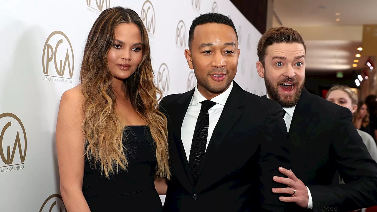 Justin Timberlake Hugs John Legend in Chrissy Teigen’s Video on His Forget Tomorrow Tour