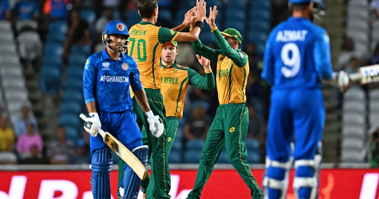 Proteas thrash Afghanistan to reach T20 World Cup final