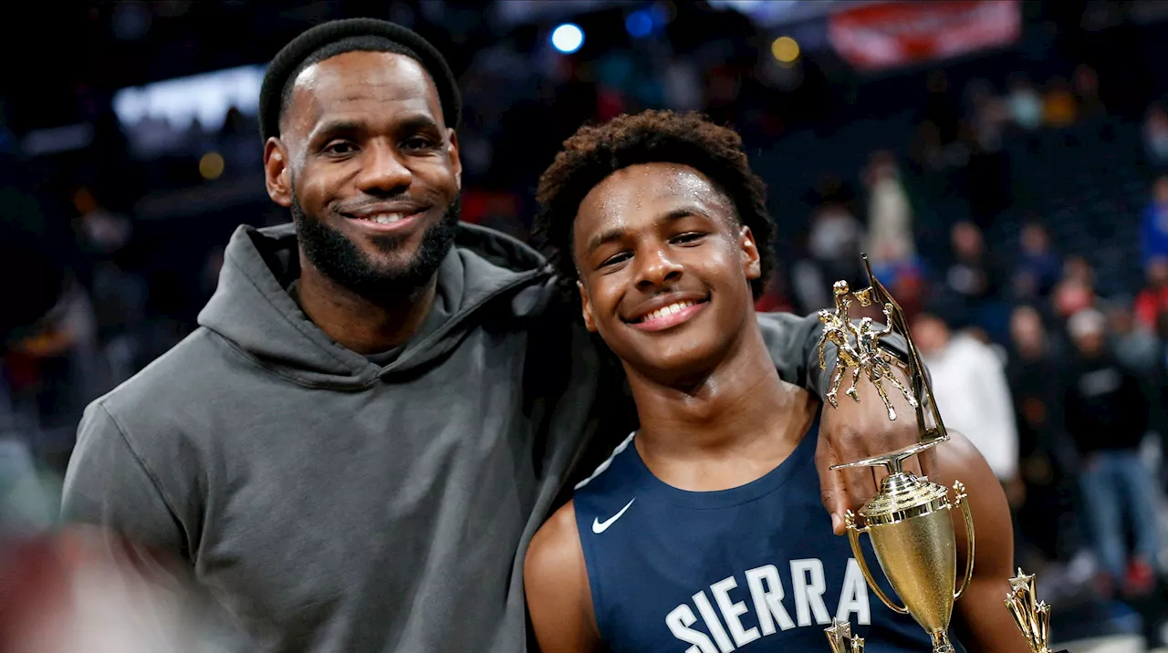 Bronny James draftad av pappa LeBron James lag Los Angeles Lakers