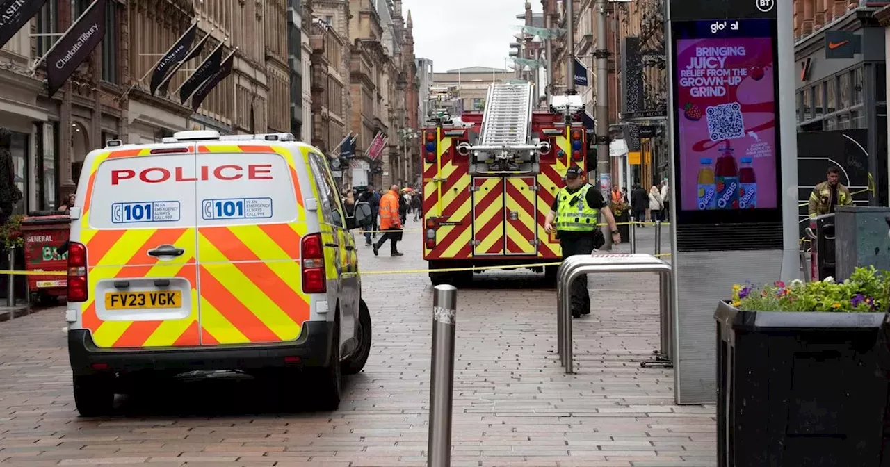 Glasgow Buchanan Street fire under control as firefighters remain on scene