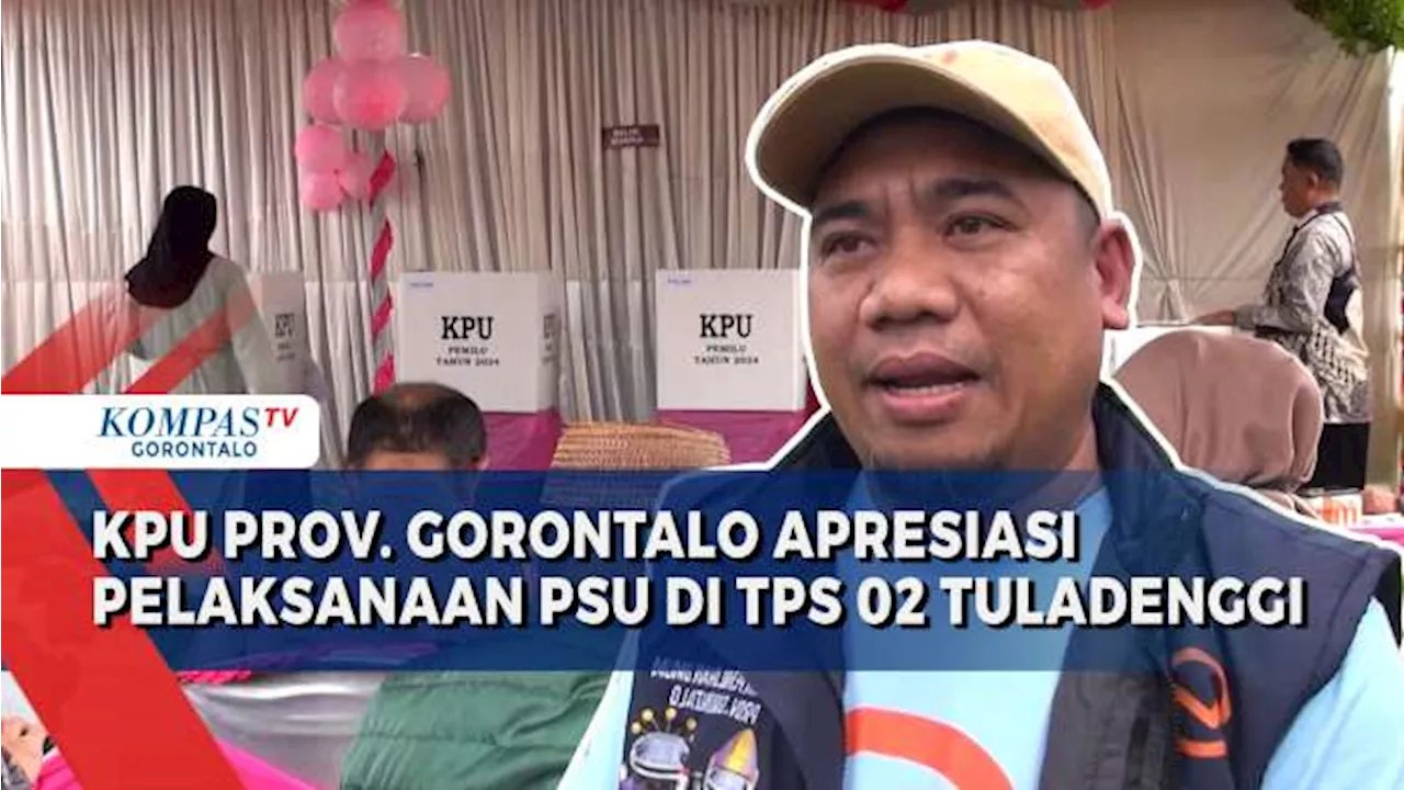 KPU Provinsi Gorontalo Apresiasi Peningkatan Partisipasi Pemilih Saat PSU di TPS 02 Tuladenggi