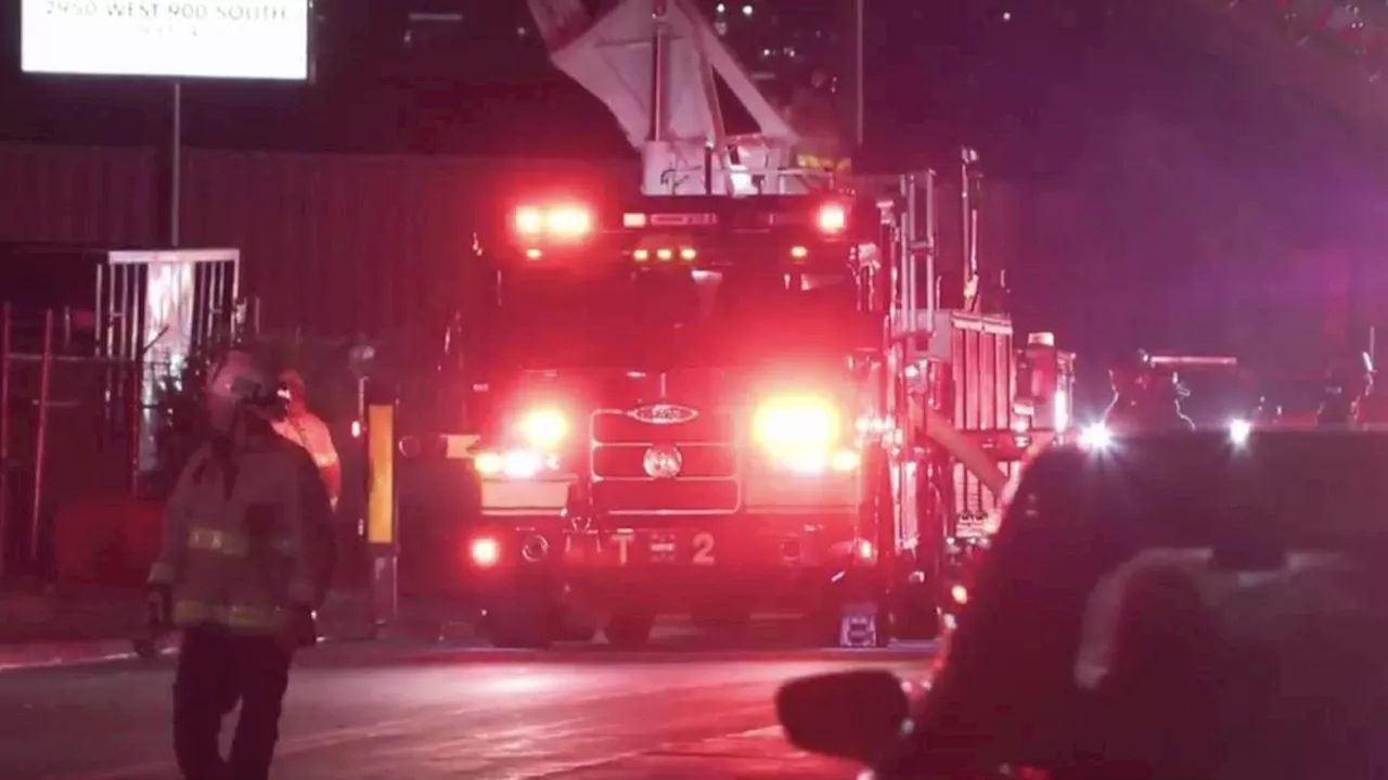 Overnight fire burns wooden pallets, semitrucks at Salt Lake City recycling center