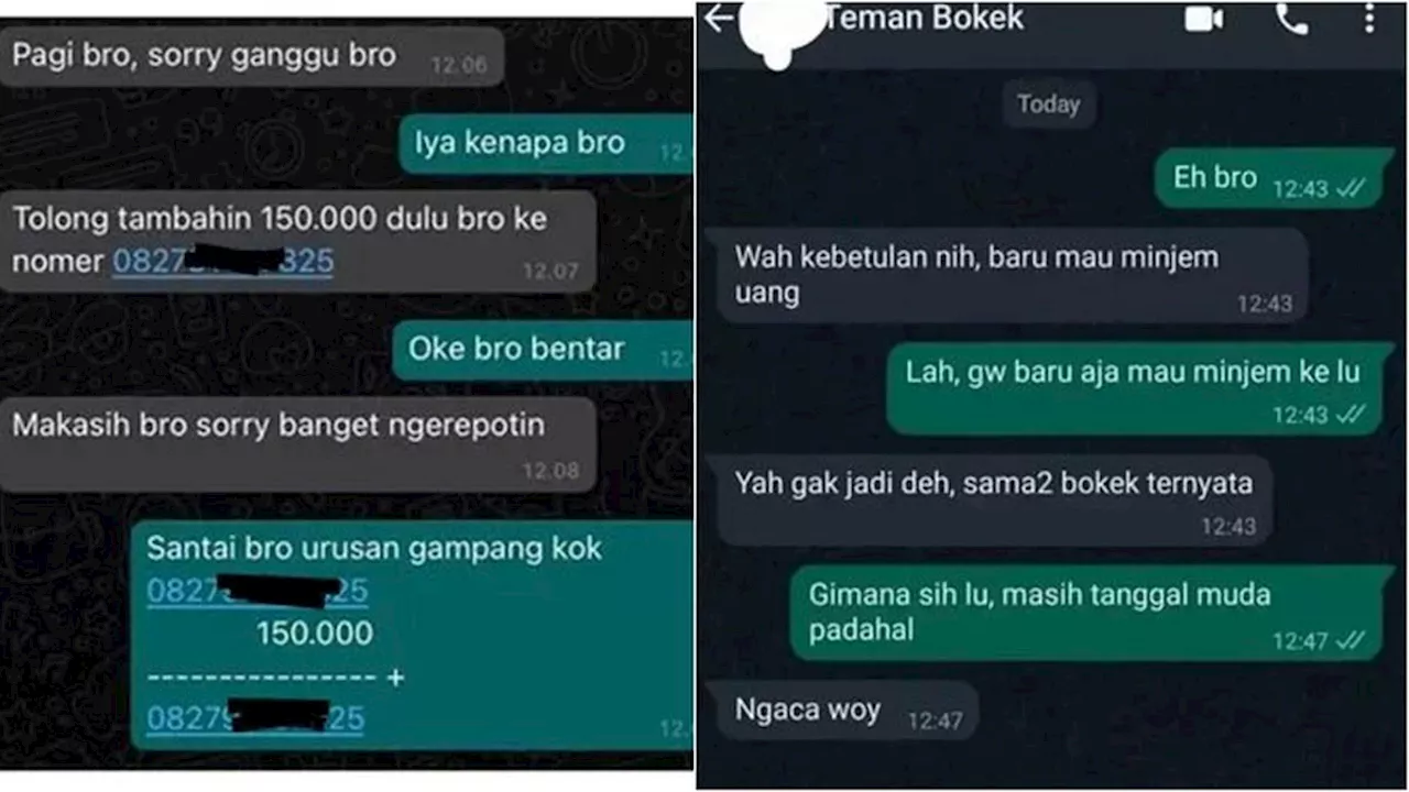 10 Chat Netizen saat Pinjam Uang ke Teman Ini Bikin Geleng Kepala