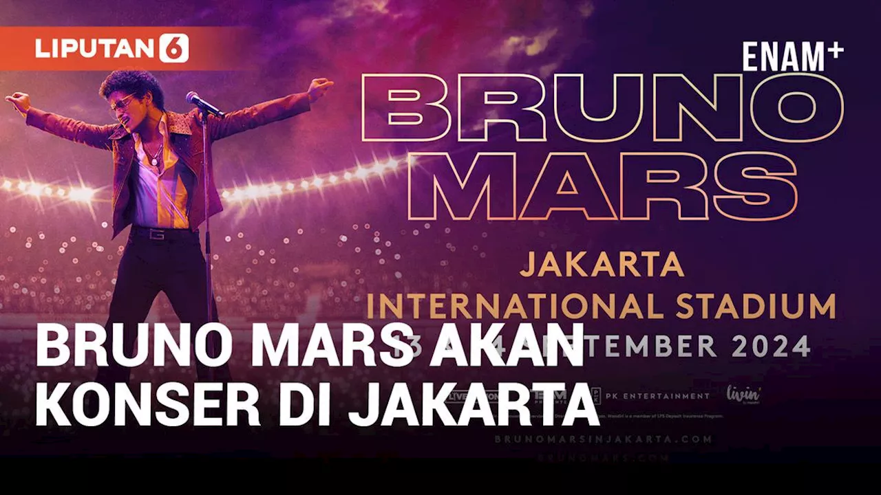 3 Fakta Konser Bruno Mars Jakarta, Mulai Kapan Digelar hingga Pembelian Tiket