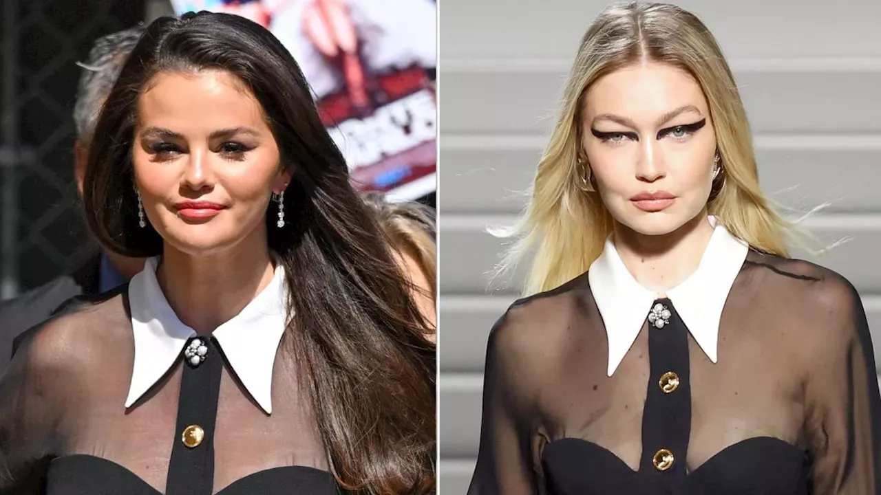 Selena Gomez Test-Drives a Versace Dress Gigi Hadid Debuted on the ...