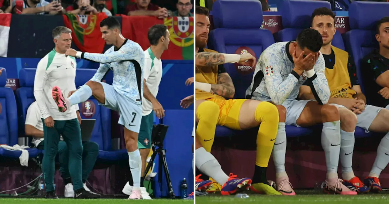 Cristiano Ronaldo throws strop after being subbed off for Portugal at Euro 2024