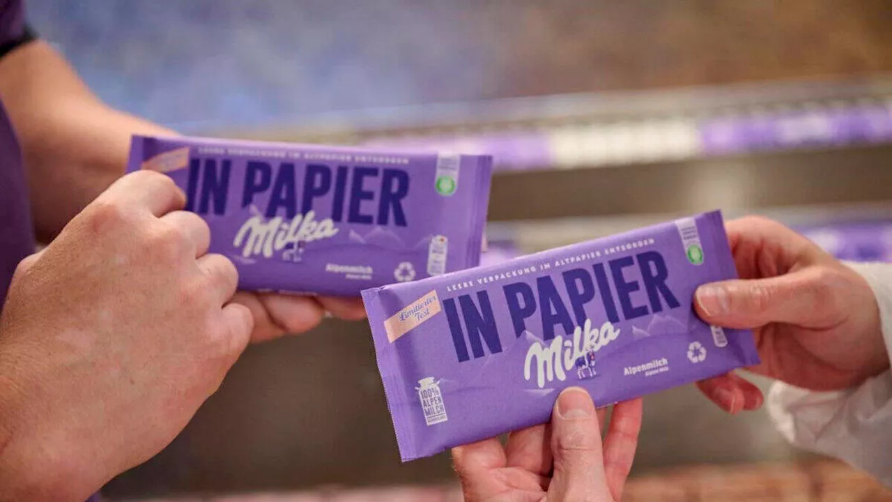 Milka hinca el diente a los envases de papel como parte de un programa piloto