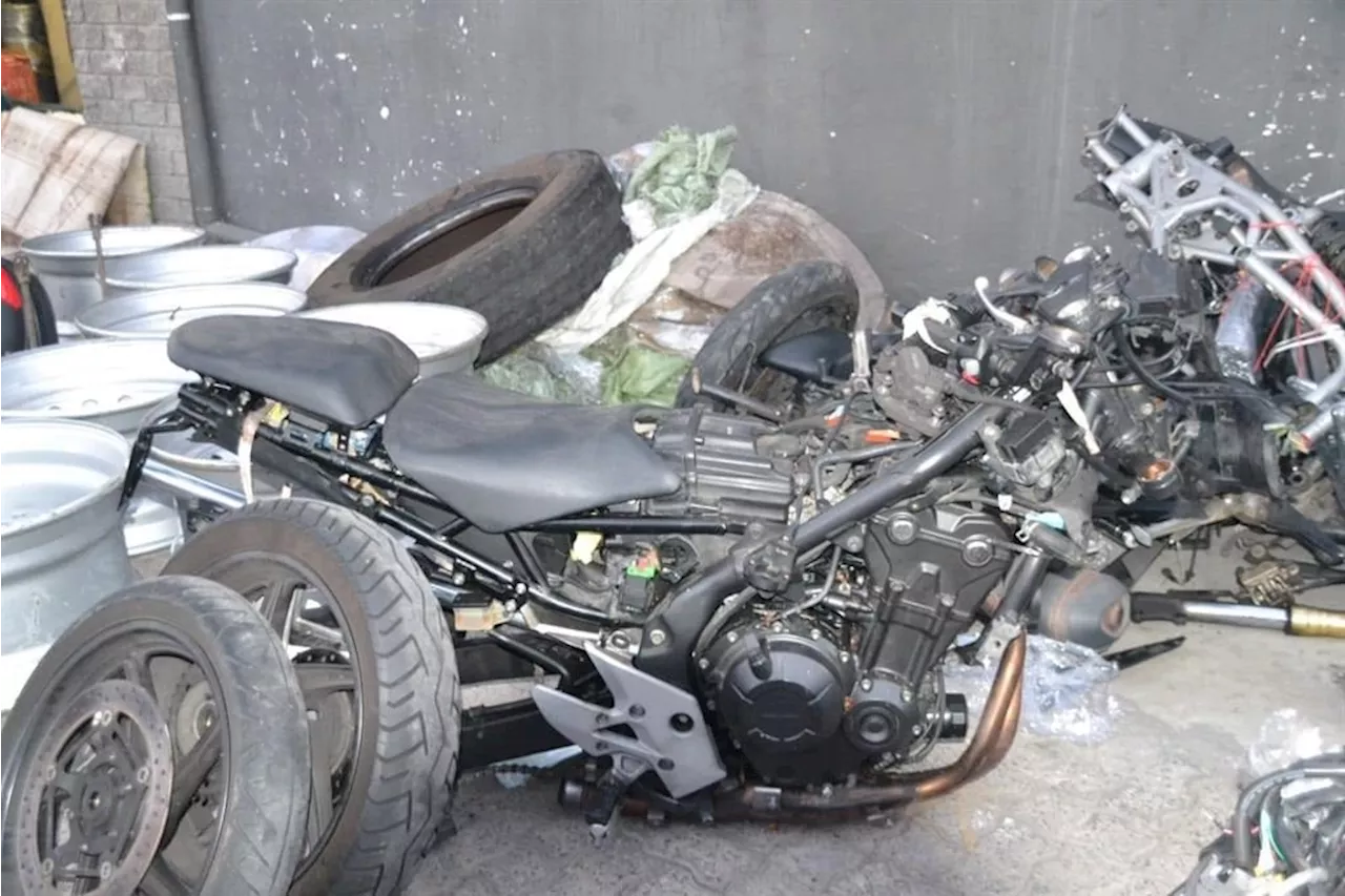 Busted in Bellville: Police recover stolen, dismantled motorcycles worth R1 million