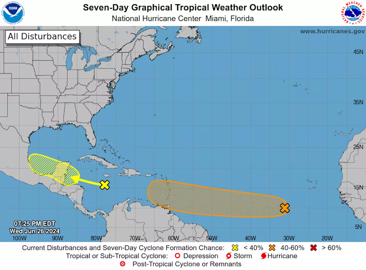 Map Shows 'Better Organized' Tropical Disturbance in Atlantic