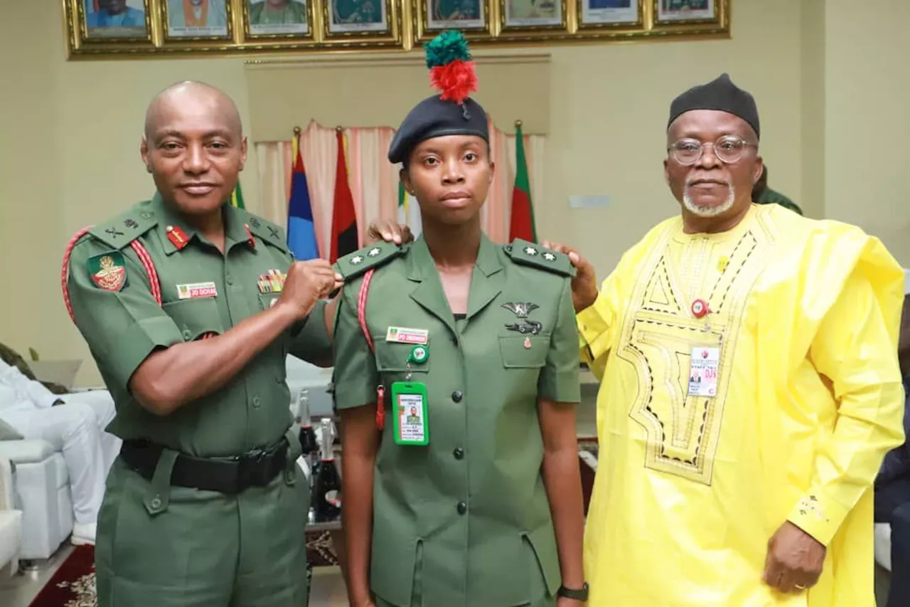 Nigerian Army promotes first female cadet trained at UK’s Royal Military Academy