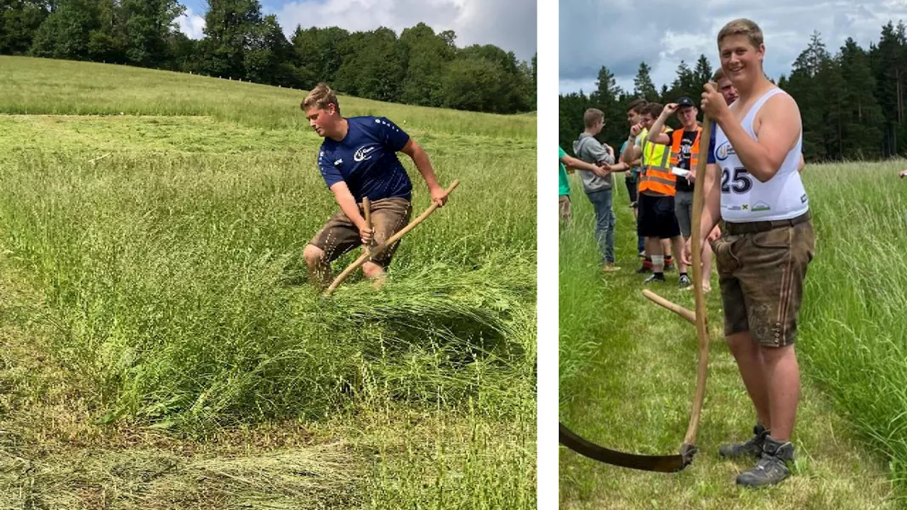 Rabensteiner ist Niederösterreichs schnellester U18-Sensenmäher