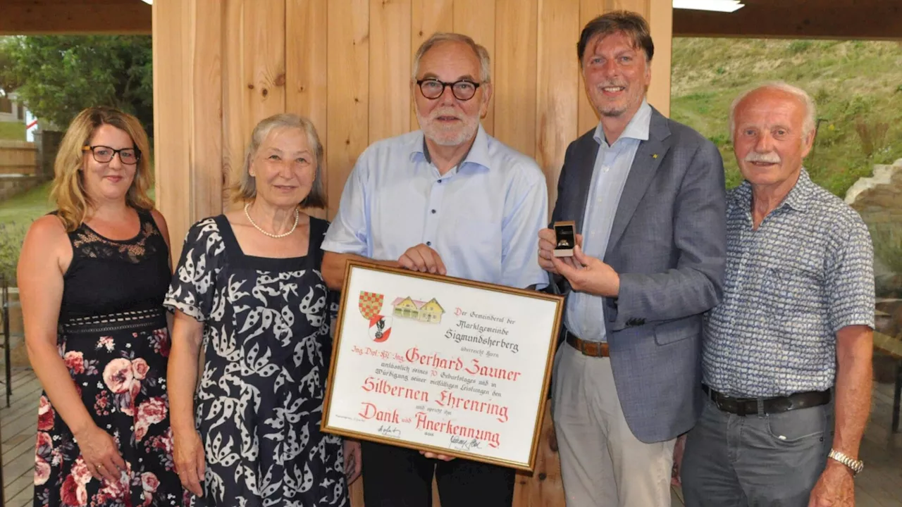 Sigmundsherberg: Ehrenring für Gerhard Zauner