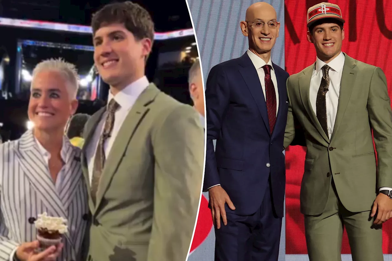 Reed Sheppard throws mom a birthday party at 2024 NBA Draft before Rockets' pick