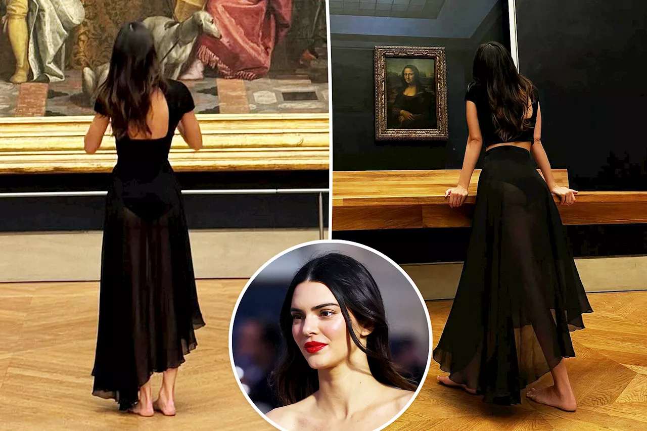 Kendall Jenner goes barefoot on late-night tour of empty Louvre