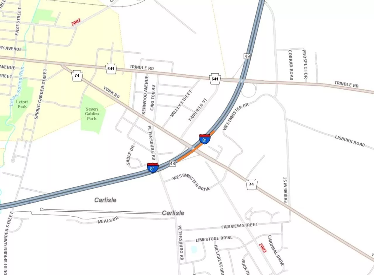 Lane restrictions planned tonight, Sunday night on northbound I-81 in Cumberland County