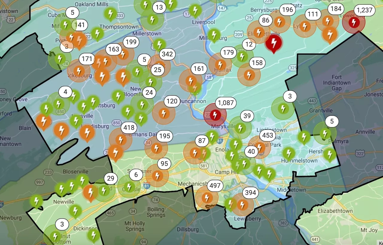 Thousands still without power in Dauphin County the morning after storms