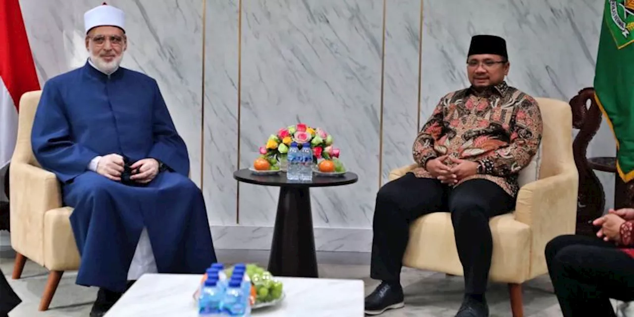 Menag Yaqut Bahas Penguatan Kerjasama Pendidikan Bareng Wakil Grand Syekh Al Azhar