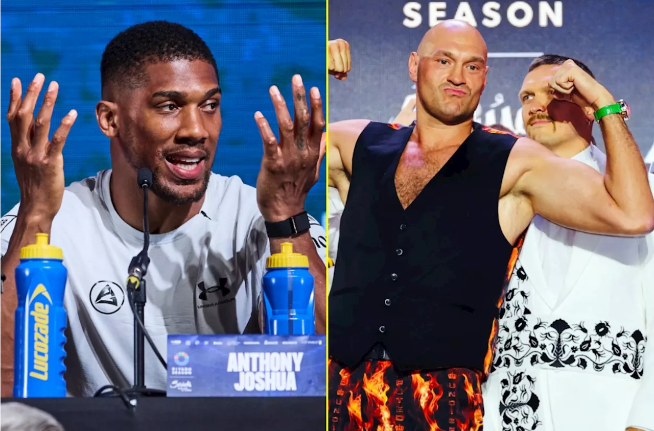 Anthony Joshua accuses ‘idiot’ Tyson Fury of ‘disrespecting boxing’ in passionate rant after Oleksandr Usyk...