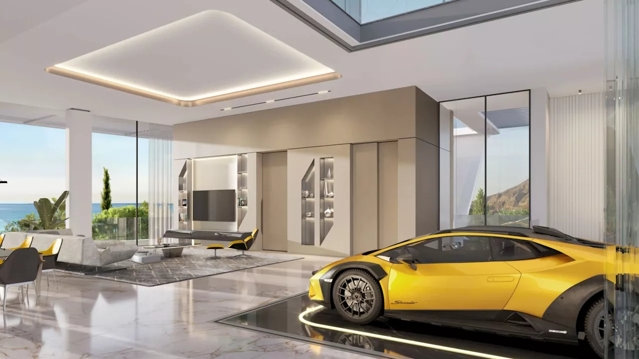 Inside luxury apartments with elevators that bring Lamborgini & Aston Martin supercars into living rooms...