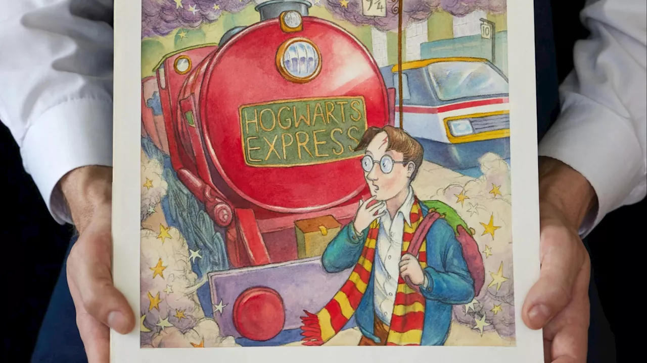 Original painting for front cover of first Harry Potter book sells for eye-watering record sum...