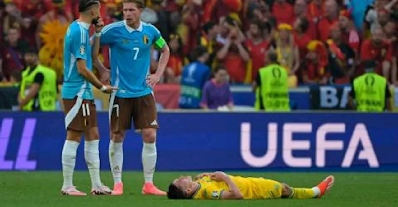 Belgium into last 16 as draw sends Ukraine out of Euro 2024