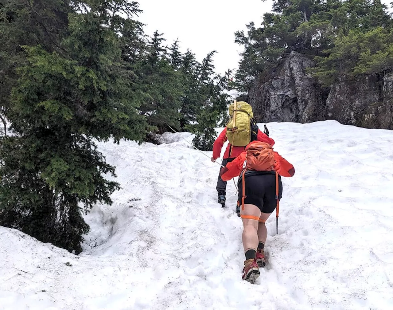 Still winter: Two tourists rescued from snowy conditions in the North Shore mountains