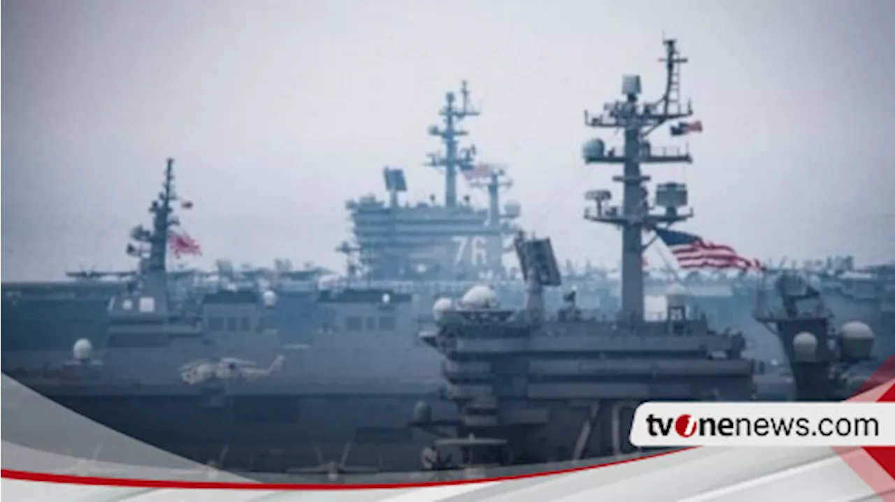 Di Laut China Timur, Amerika Serikat Gelar Latihan Perang Bareng Jepang dan Korea Selatan