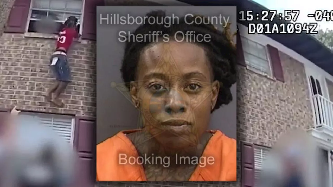 BODY CAM: Florida woman tries to escape from second-story window during arrest