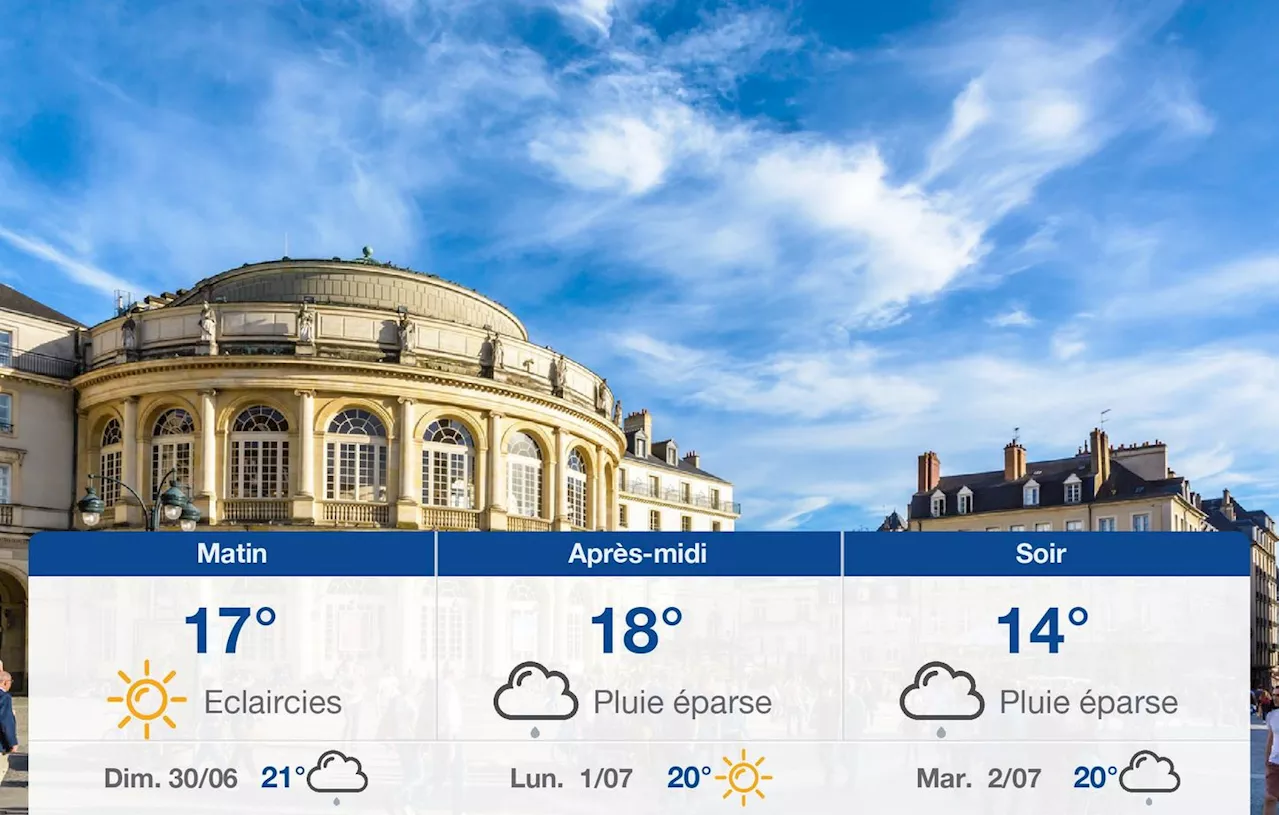 Météo Rennes: prévisions du samedi 29 juin 2024