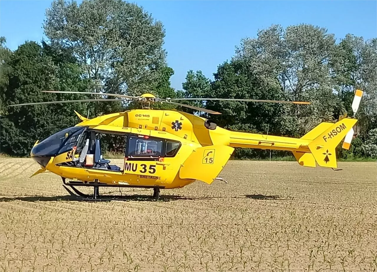 Accident en Ille-et-Vilaine : violent choc entre une moto et une camionnette