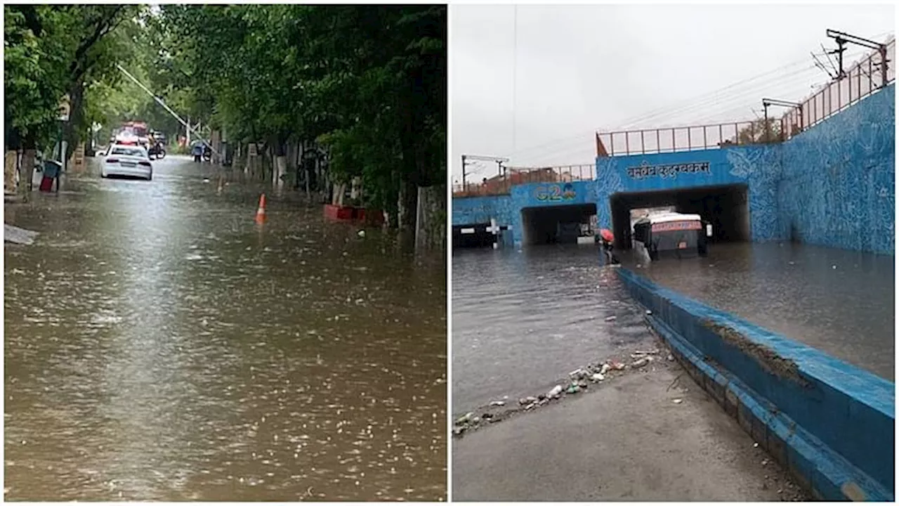 Delhi NCR Rain Live: बारिश से लगा दिल्ली की रफ्तार पर ब्रेक, प्रगति मैदान टनल में भरा पानी; सड़क पर लगा जाम