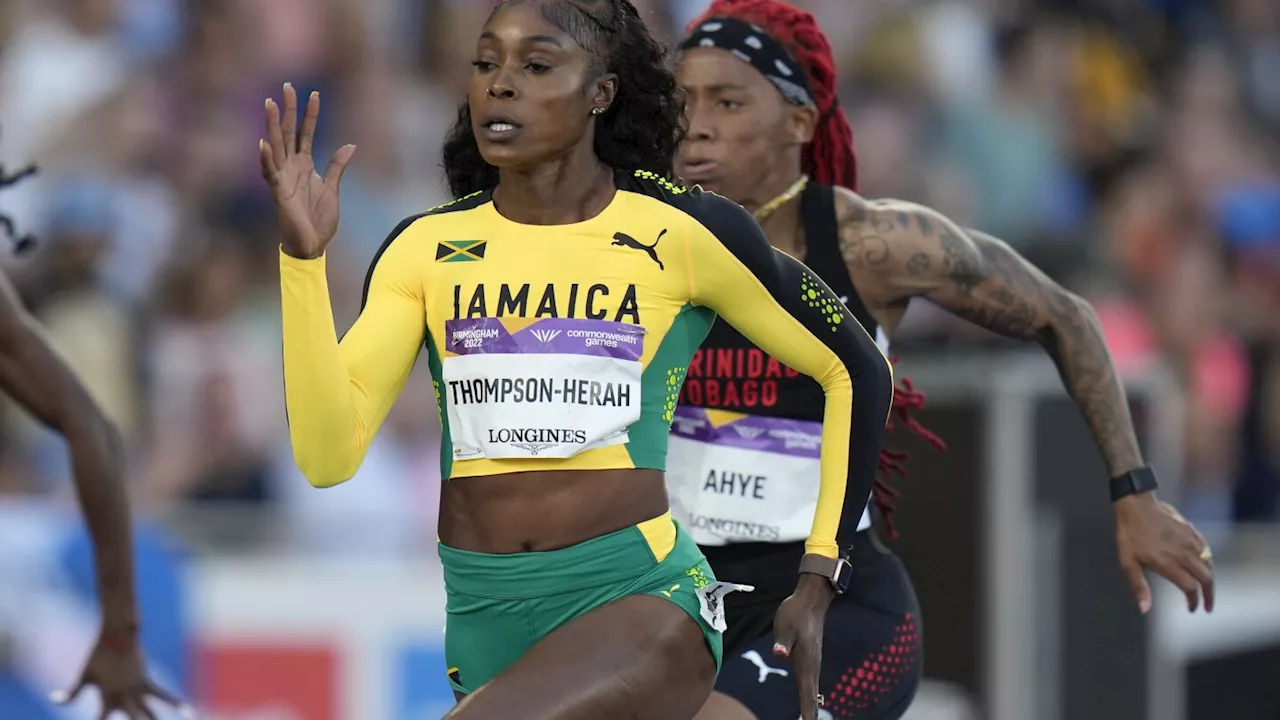 Injured Olympic champ Thompson-Herah of Jamaica will miss chance at 3rd straight title in 100, 200