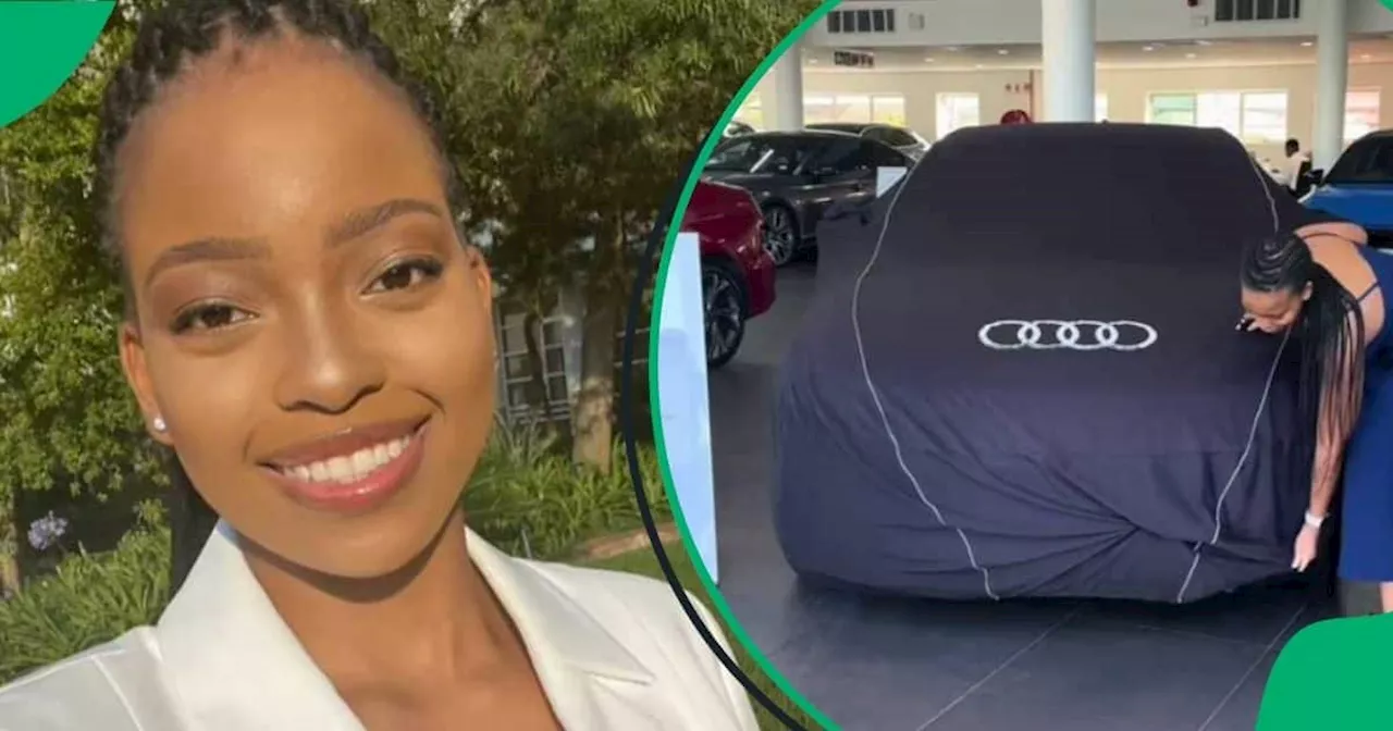 Young Woman Stuns Mzansi With Her First Luxury Car Purchase in Video, SA Applauds