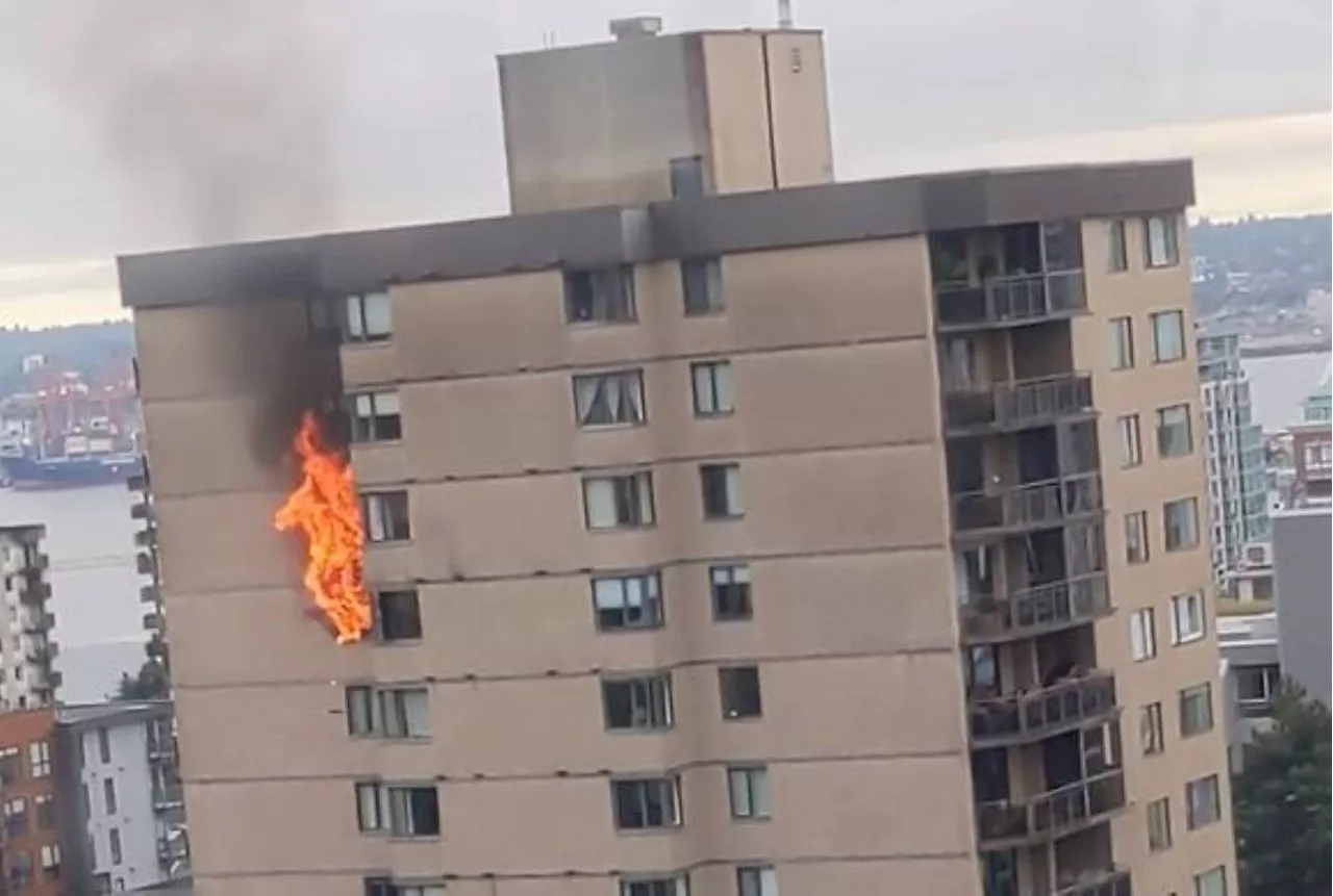 Watch: Crews douse two-alarm fire in North Vancouver apartment