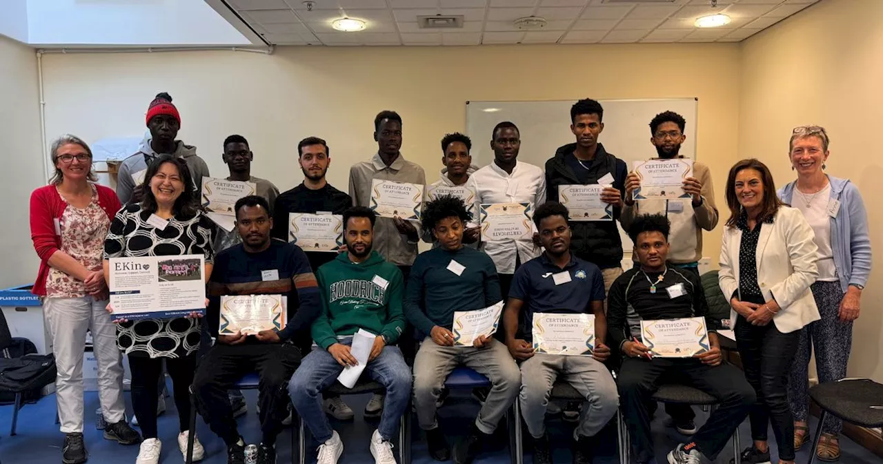 Twenty EK asylum seekers celebrate achieving English speaking qualification