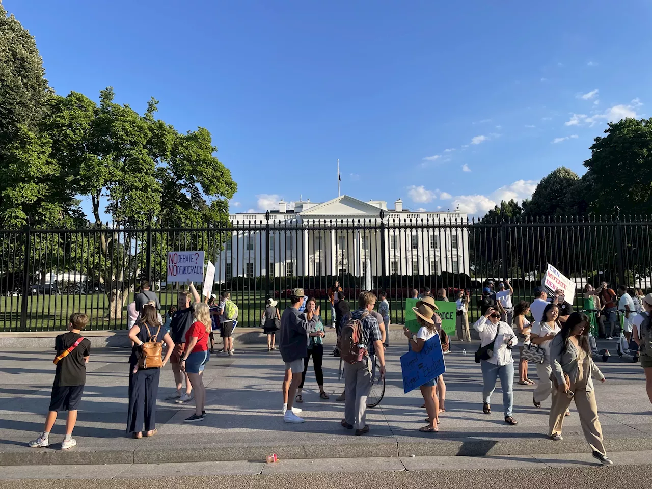 RFK Jr. supporters protest outside White House over presidential debate exclusion