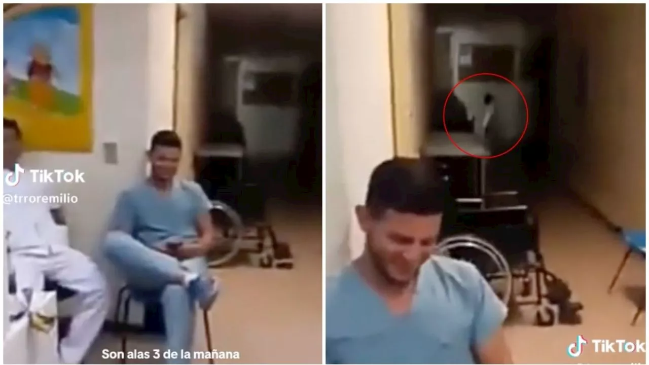 Captan en VIDEO a un TERRORÍFICO ente paranormal a las 3 am, en un hospital