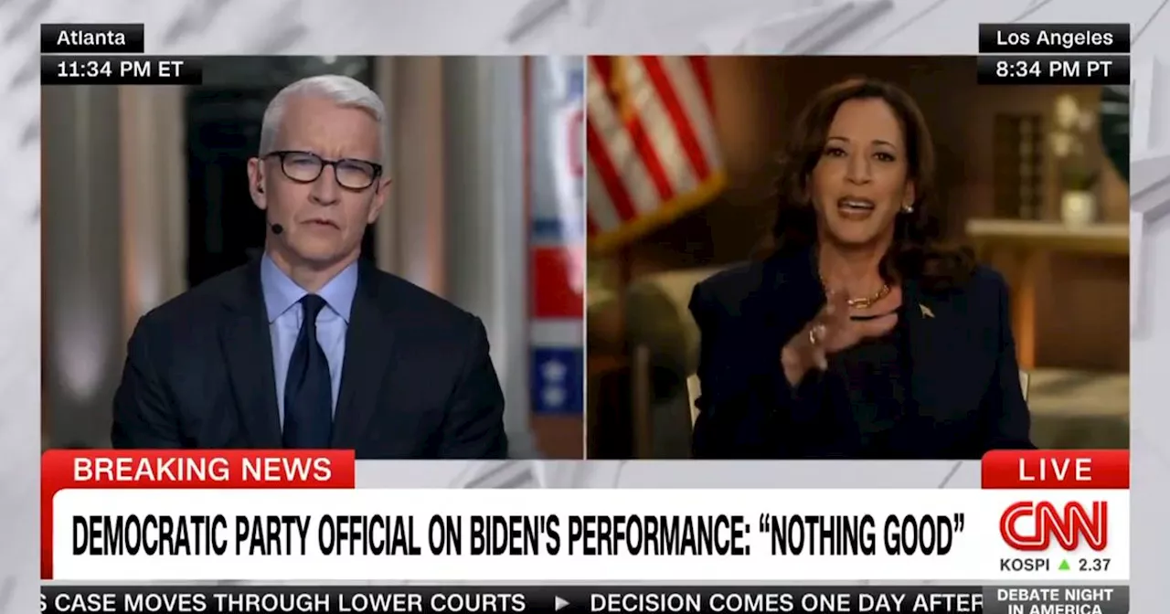 Anderson Cooper Presses Kamala Harris About Biden’s Performance