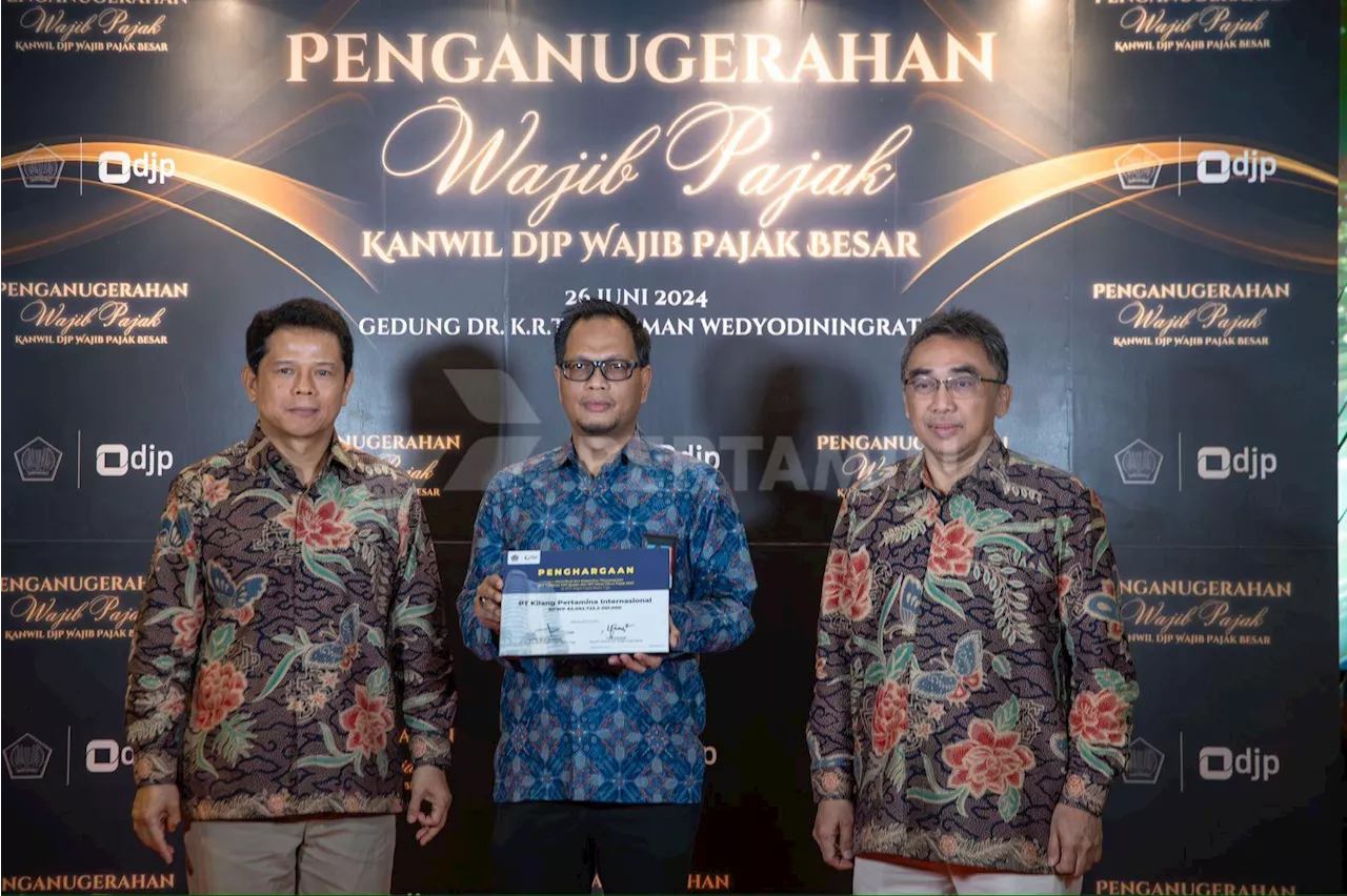 Kilang Pertamina Internasional Raih Penghargaan atas Kontribusi Besar Pada Penerimaan Pajak