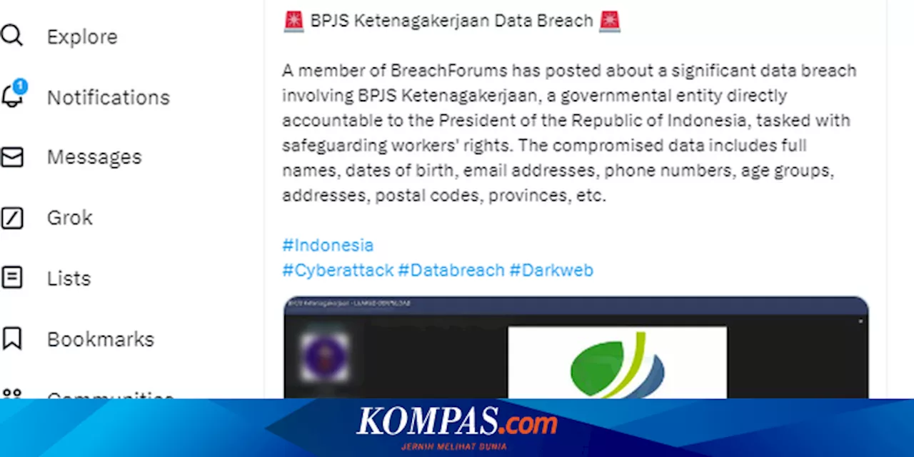 Ramai soal Data Diduga Bocor, BPJS Ketenagakerjaan Sebut Isu dari 2023