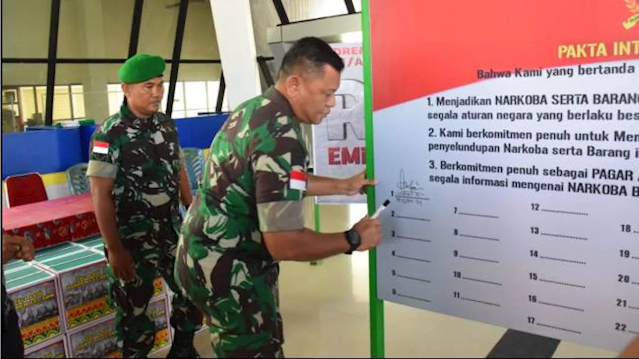 Danrem 121/ABW Brigjen TNI Luqman Arief Resmikan Program Radar Embrio Anti Narkoba di PLBN Entikong