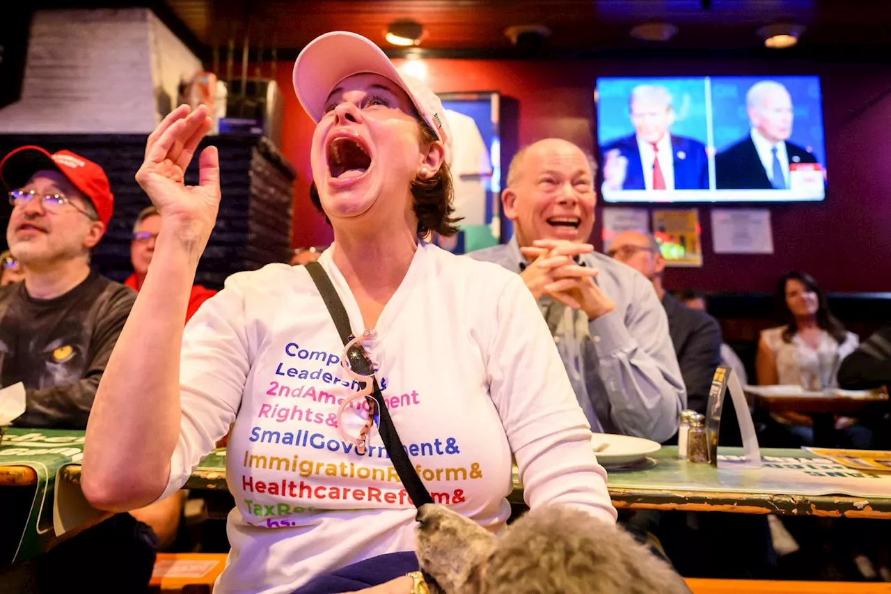 Devant le débat, les partisans de Trump exultent, ceux de Biden désespèrent