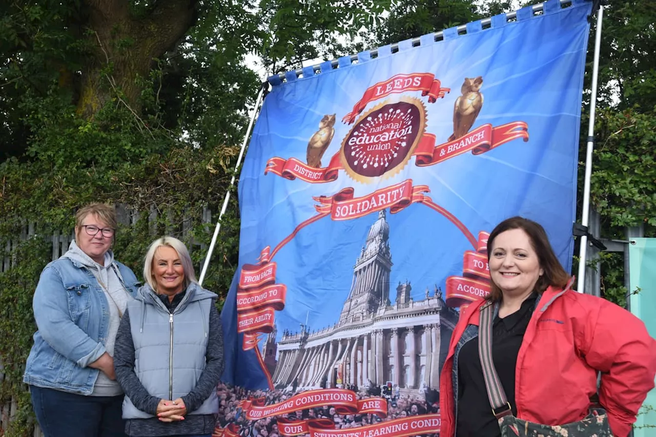 Oulton Academy: 13 pictures as teaching staff strike outside Leeds school in row over contracts