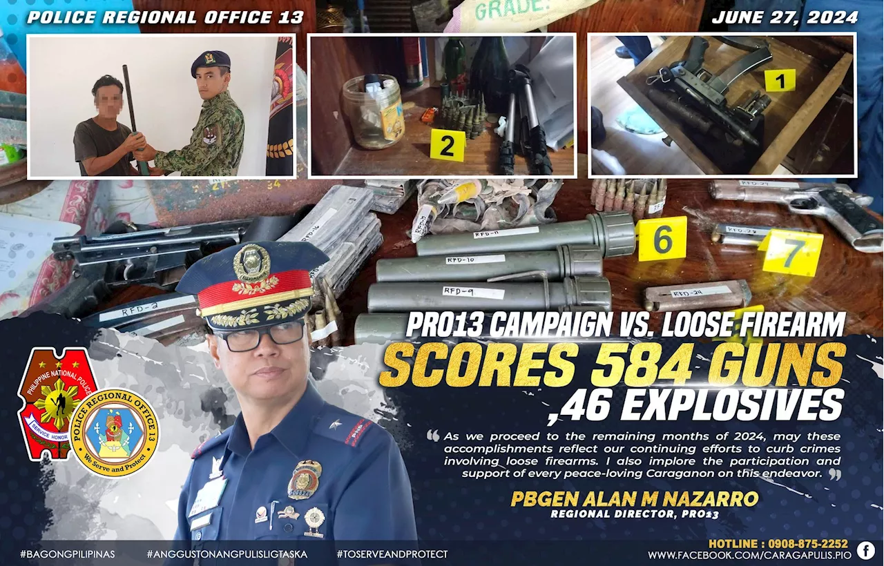 Caraga cops net 584 loose guns