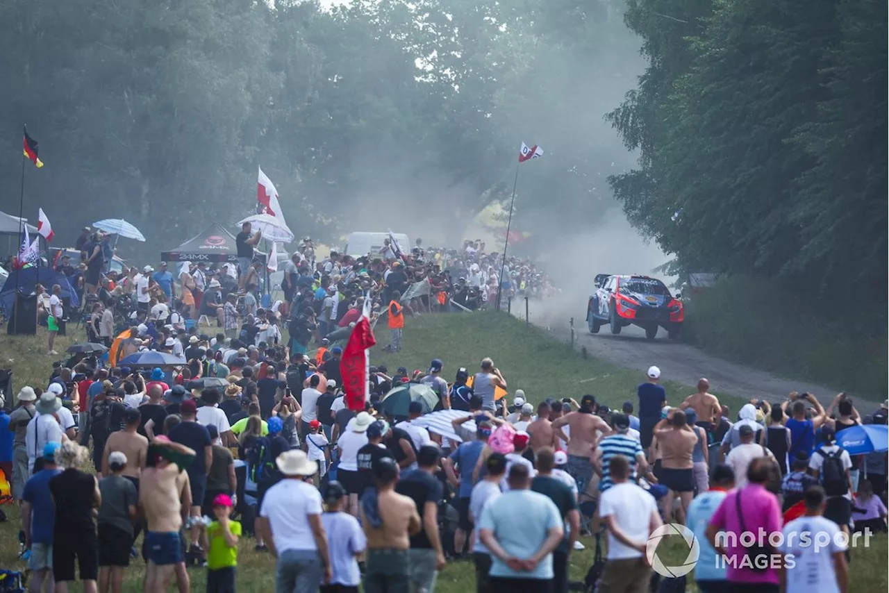 WRC Poland: Mikkelsen leads as spectator issues cancels stage seven