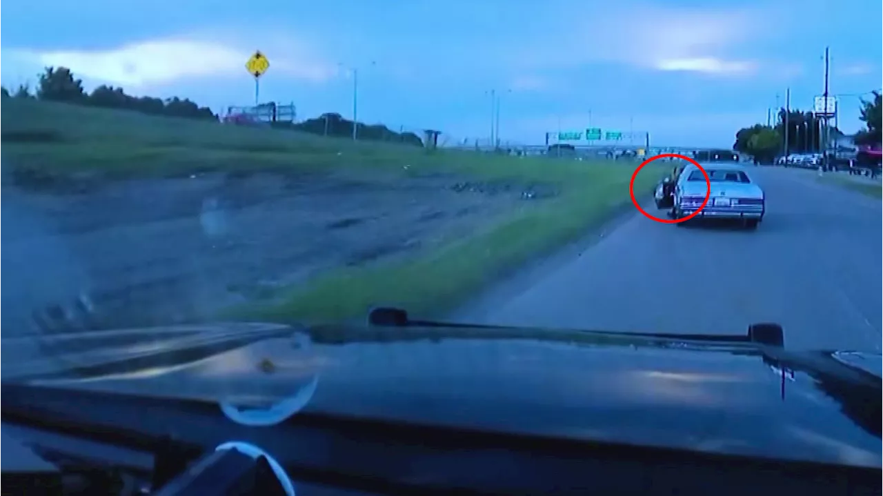 Cedar Hill police release dashcam video showing chase, shootout with wanted man