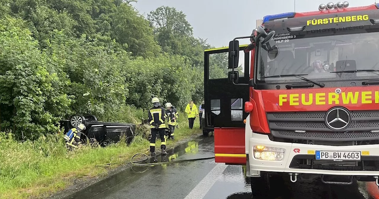 Fast zeitgleich: Zwei Einsätze auf A33 und A44 für die Feuerwehr Bad Wünneberg