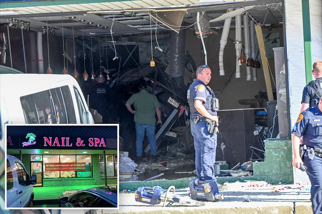 Four dead, 9 injured after van plows into Long Island nail salon