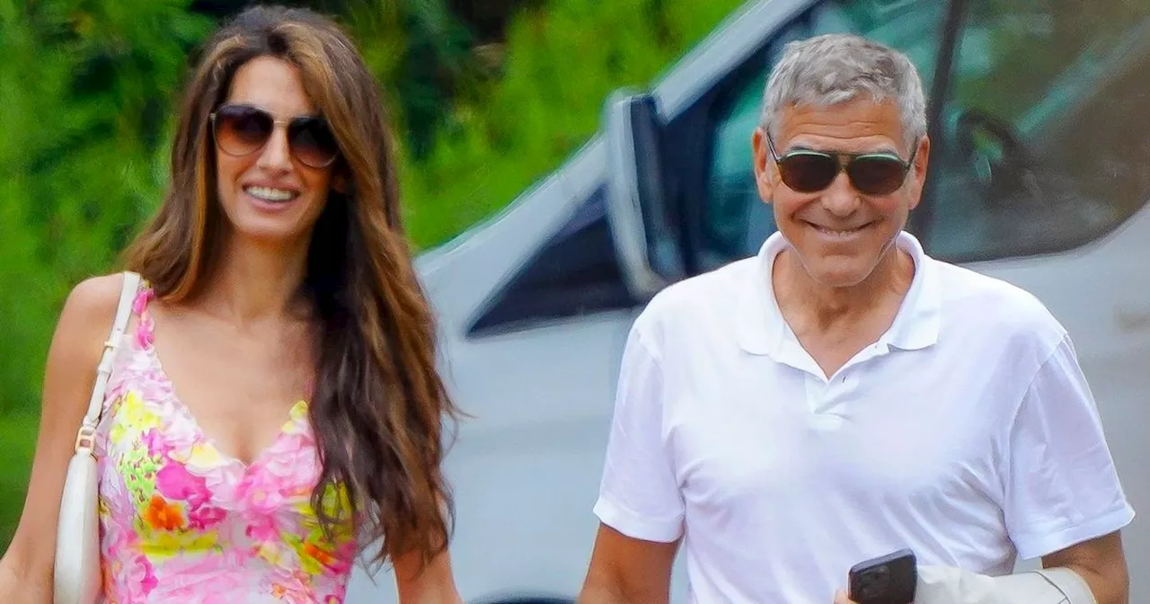 George and Amal Clooney pictured – after he's dragged into nepo-baby debate